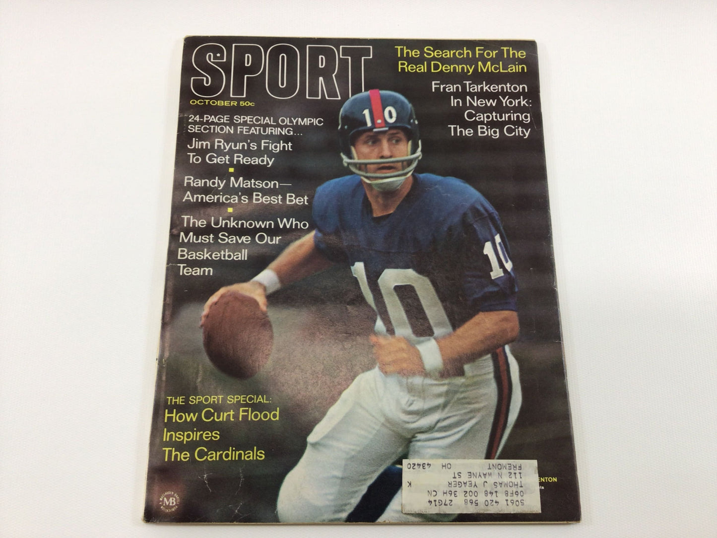 Sport Magazine October 1968 Edition Vintage Sporting Ephemera