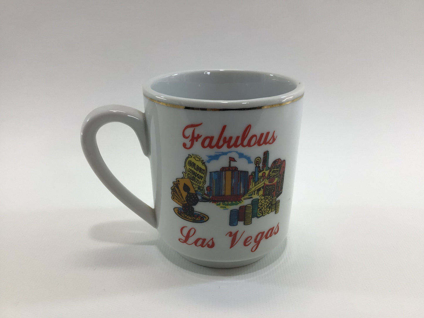 Souvenir Coffee Mug Fabulous Las Vegas Vintage 1960's Skyline Motif