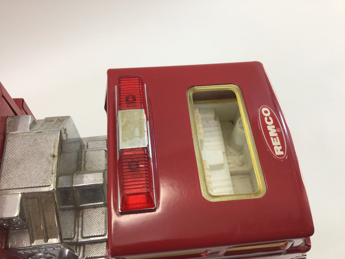 REMCO Rescue Pumper No. 8 Fire Truck 1980's Pressed Steel Toy
