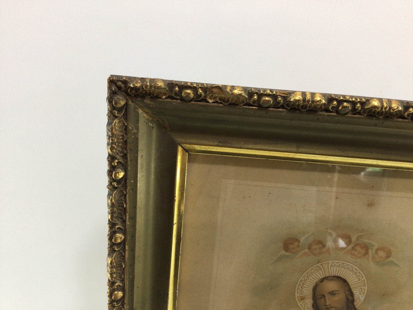 Framed 1899 First Communion Certificate 8" x 10" Antique Religious Home Wall Decor
