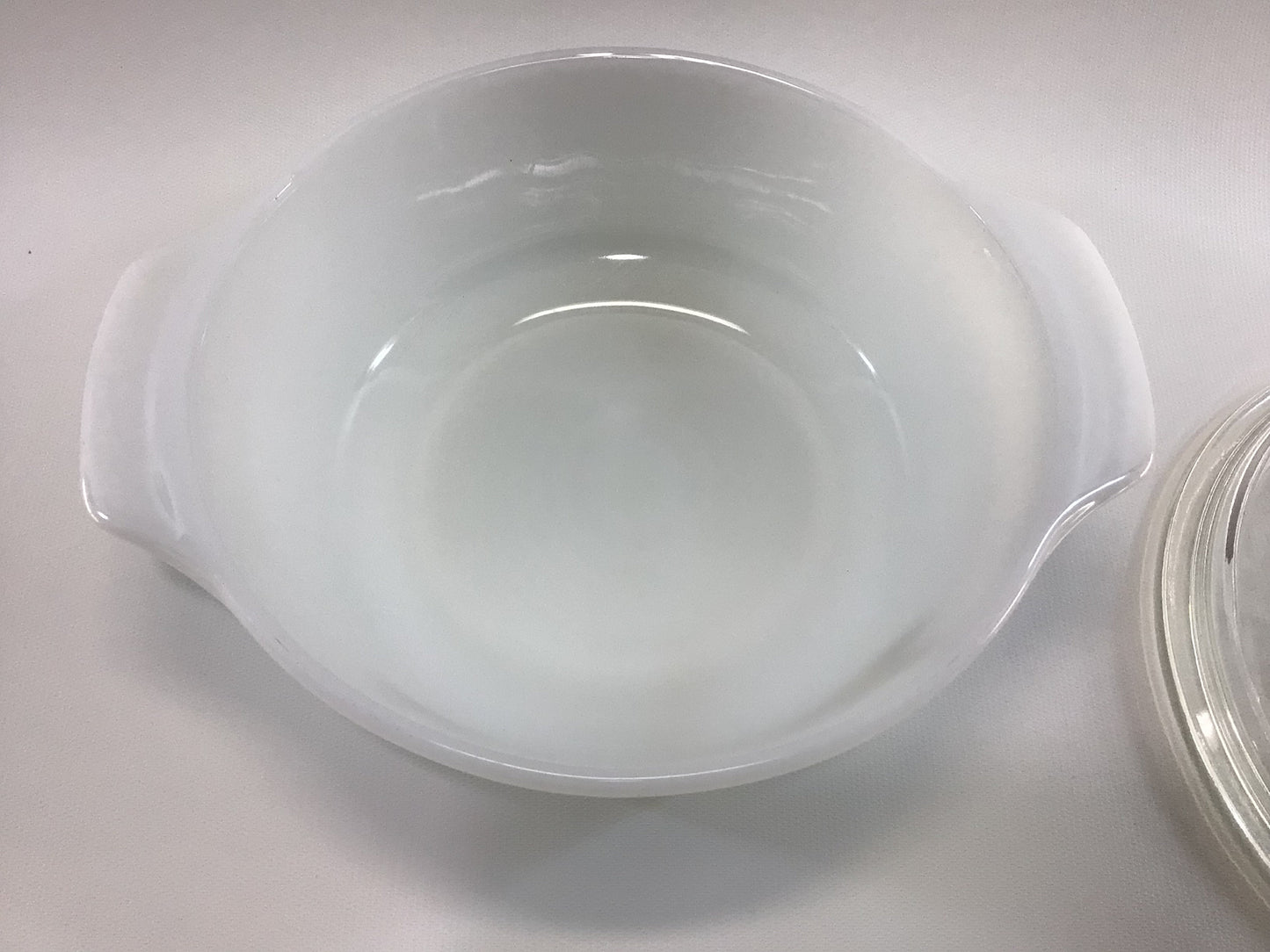 Vintage Anchor Hocking 1 qt Casserole Dish Vegetable Harvest Pattern with Lid
