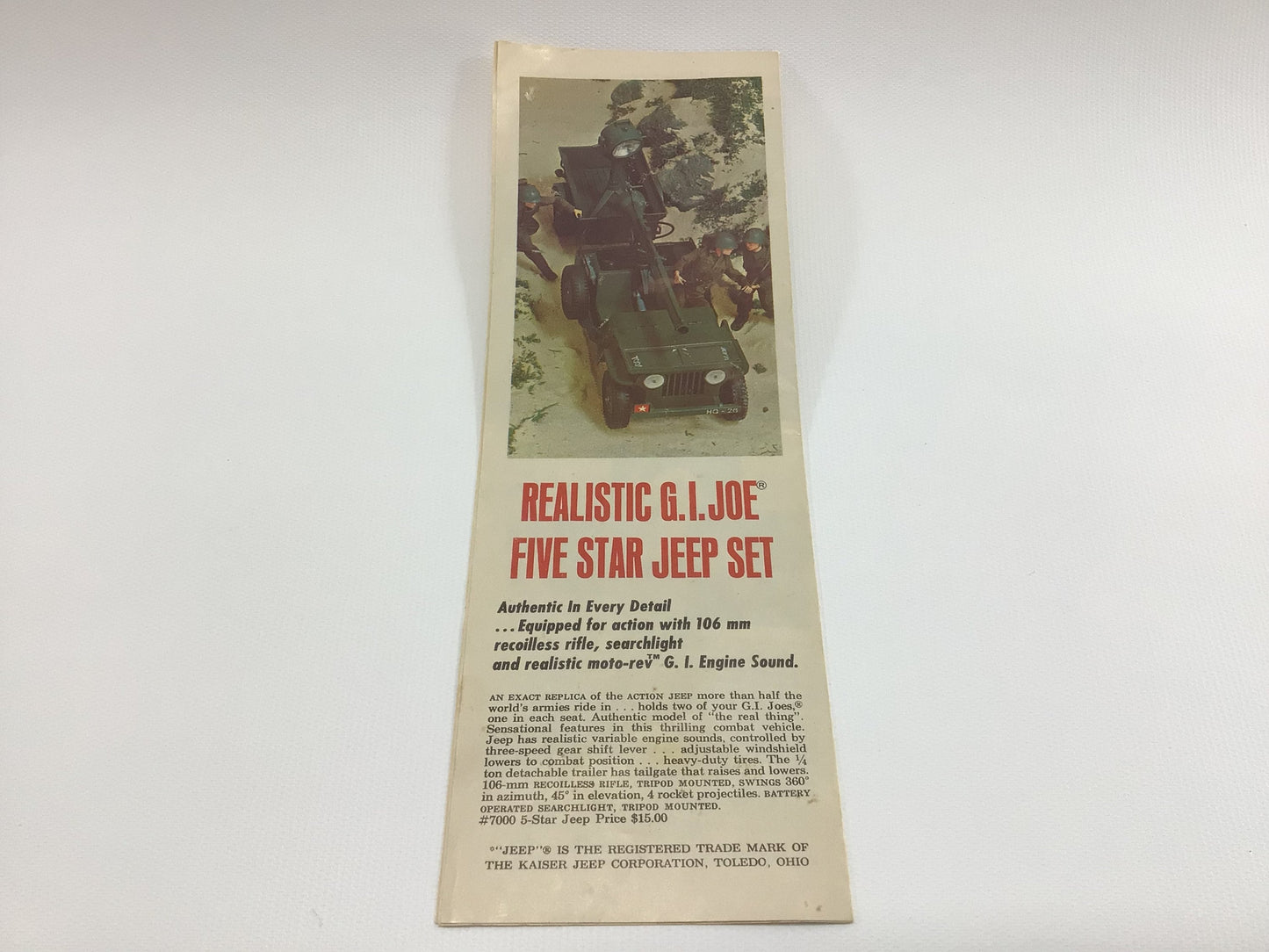 GI Joe Most Fun with Your Equipment Pamphlet 1960's Hasbro 12" Action Soldier Ephemera