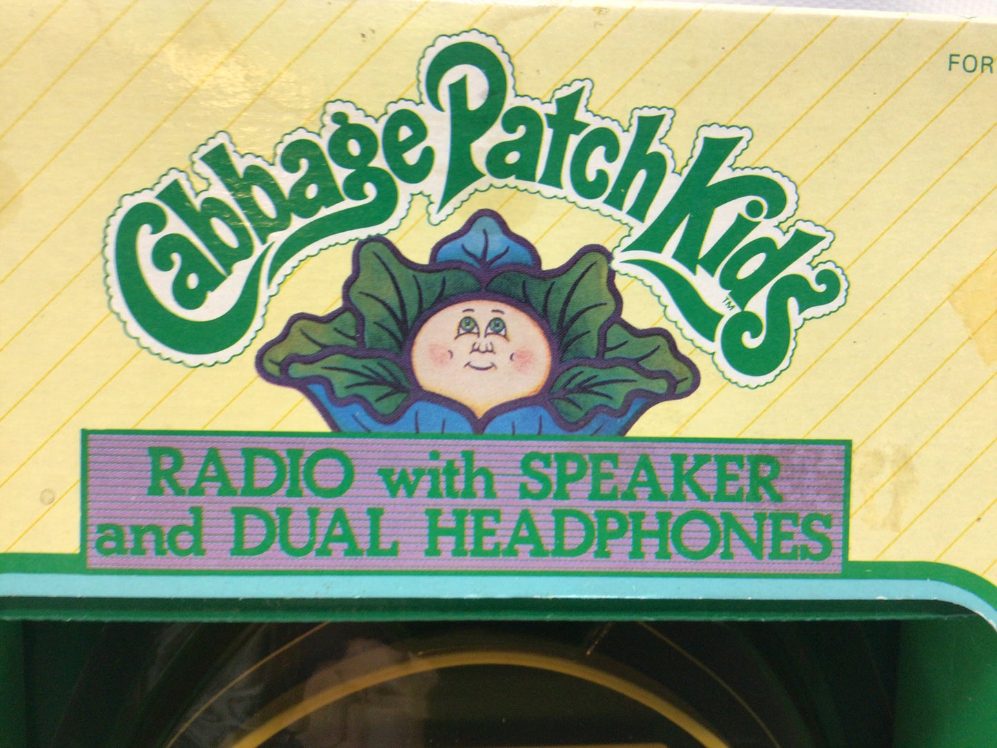 Vintage Cabbage Patch Kids AM Transistor Radio 1983 Electronic Toy