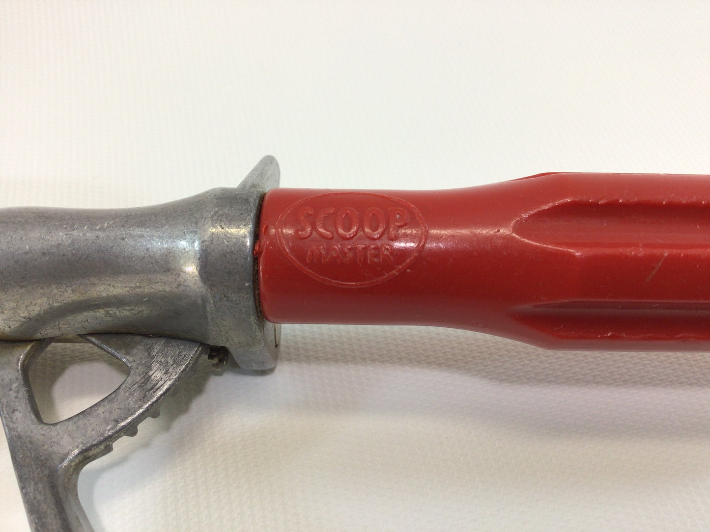 Vintage Ice Cream Scoop Master Cast Aluminum with Red Plastic Handle