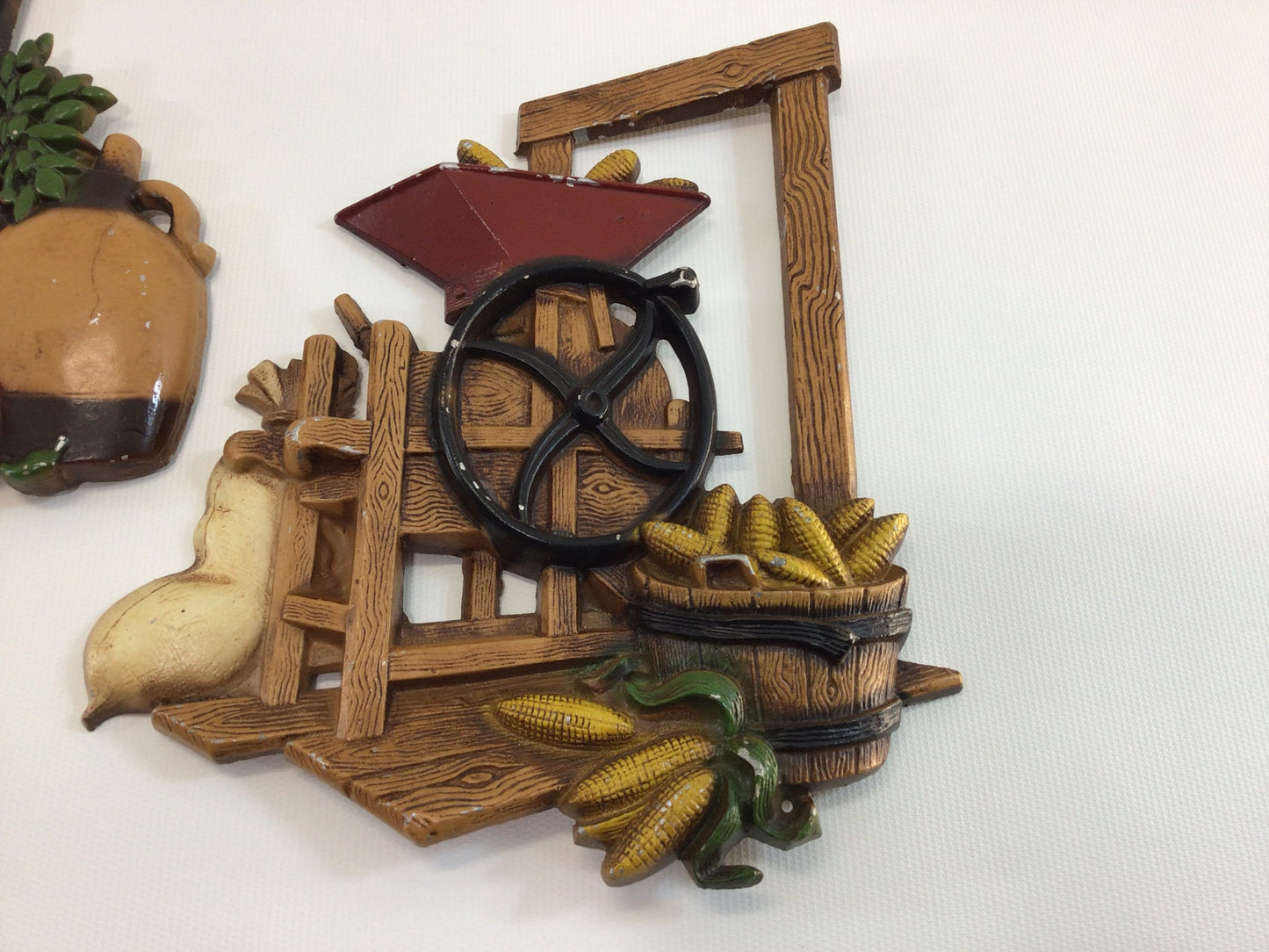 Veggie Vegetable Press Wall Decor Set 1978 HOMCO Home Interiors 3D Cast Aluminum
