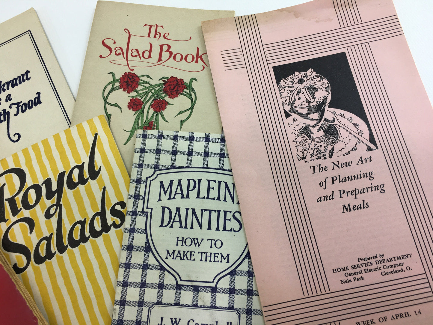 Vintage Cookbook Pamphlets Bundle Baking Candy Cake Pastry Dessert Bread Muffins Cookies Cooking Recipes Store Premium 1920'-1950's