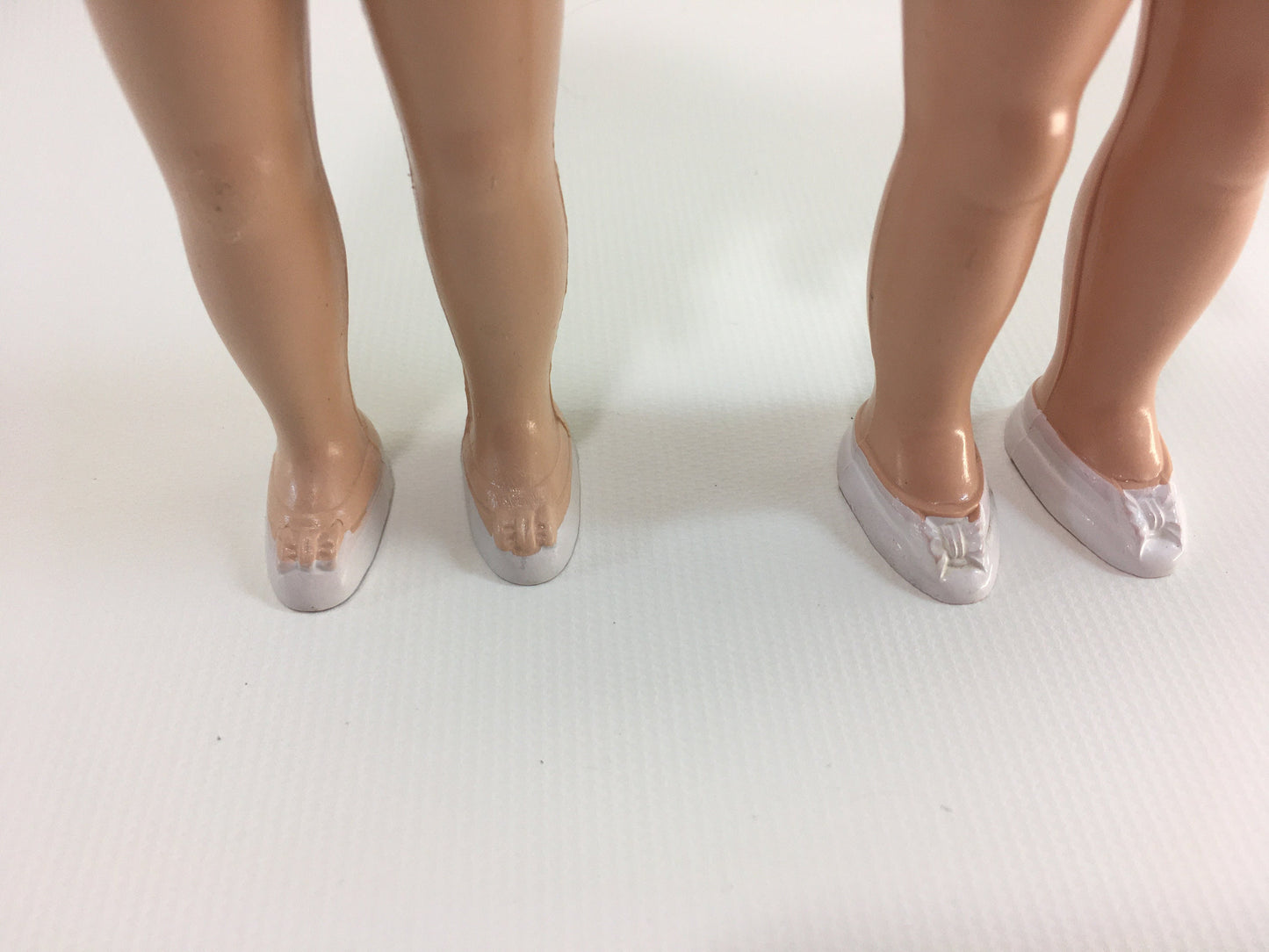 Vintage Doll 1950's Lingerie Lou Dolls Set of Two Blond Mohair Hair Sleepy Eyes Black Bow Painted on Shoes Dress Me Movable Head Arms