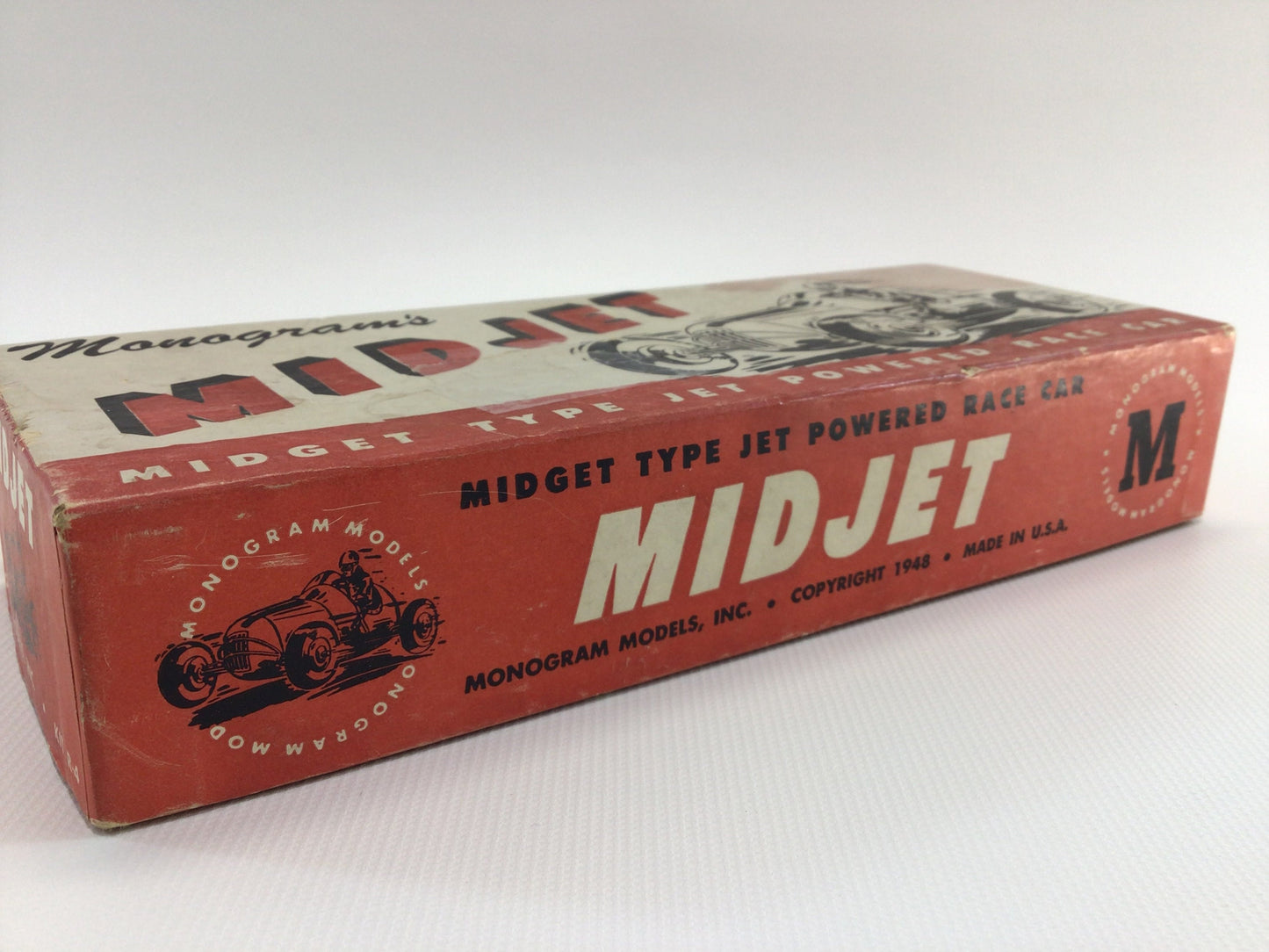 Monogram's Mid Jet Midget Sprint Tether Car Kit 1940s Toy Racer - Replacement Box Only -