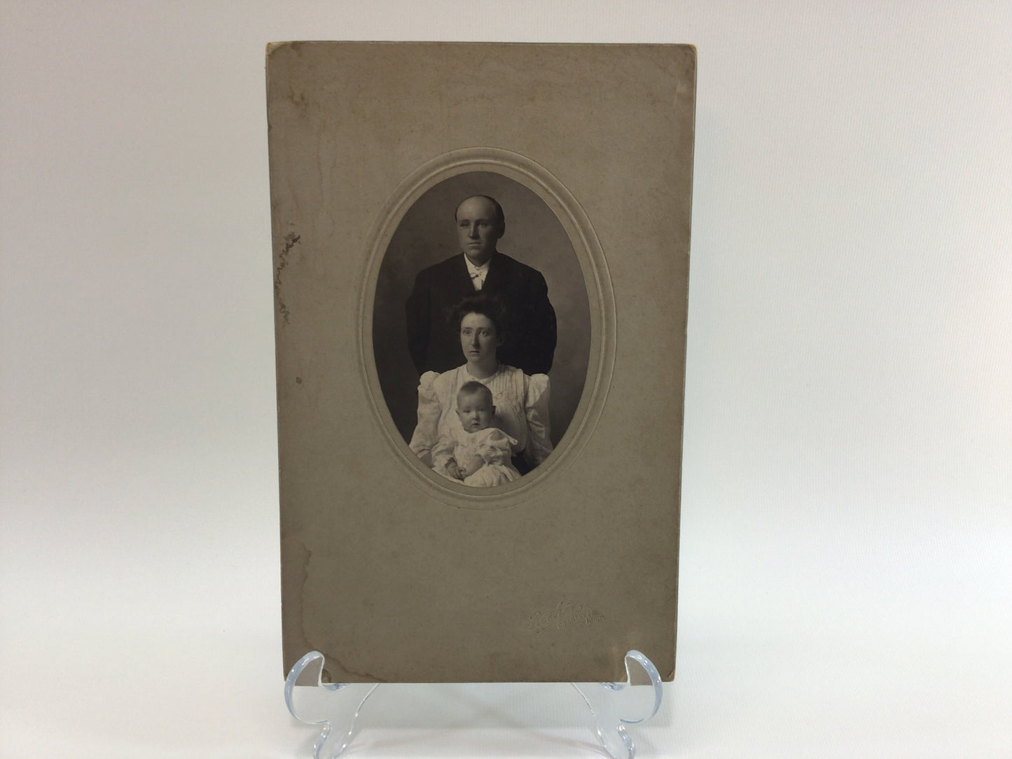 Victorian era Cabinet Card Photograph Marshall Michigan Family Antique Photo