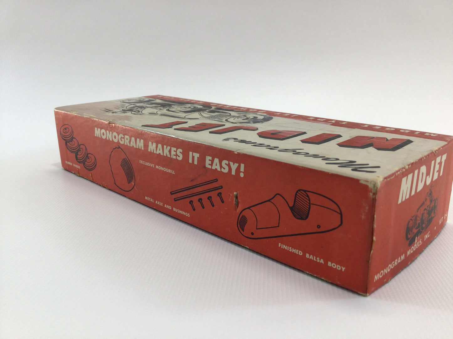 Monogram's Mid Jet Midget Sprint Tether Car Kit 1940s Toy Racer - Replacement Box Only -