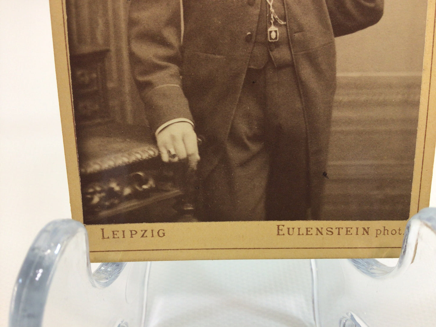 Antique CDV Cabinet Card Photograph Young Regal Gentleman Victorian Gerhardt Family Album 2.5" x 4" Photo
