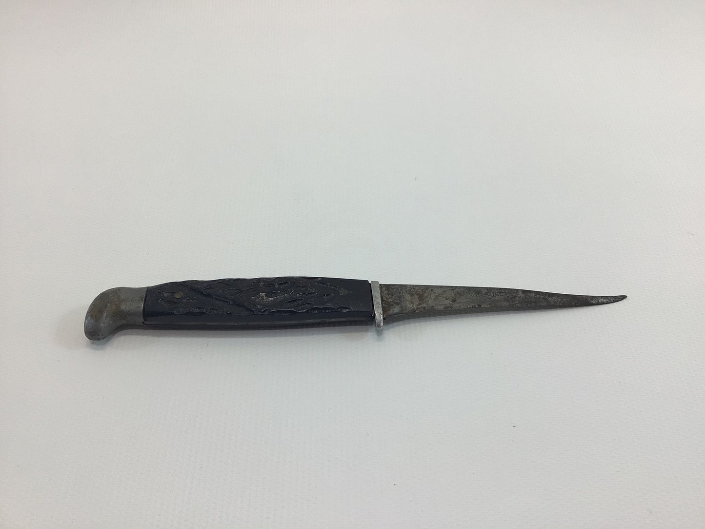 6" Hunting Knife Stag Antler Handle Antique Fixed Blade