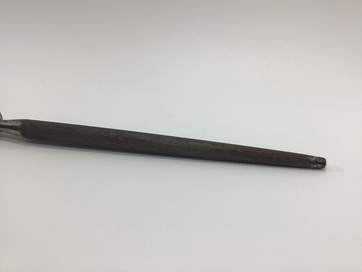 13" Stag Antler Handle Sharpening Steel Honing Rod Vintage Country Kitchen Utensil