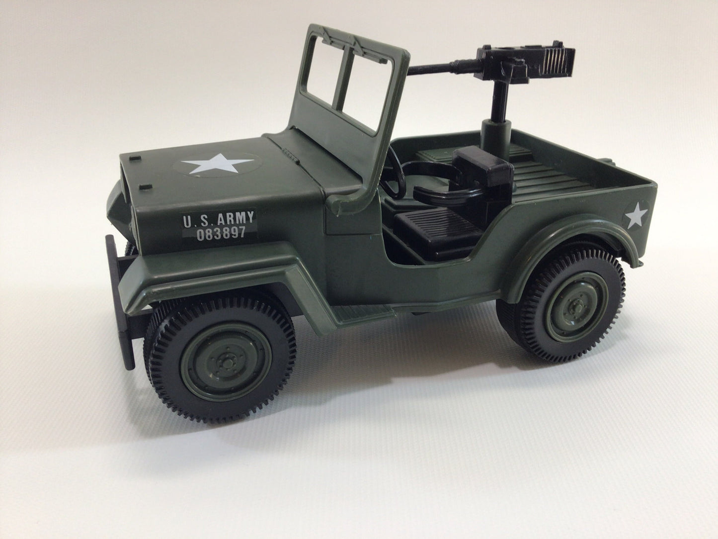 Zima US Army Jeep Vintage Hard Plastic Friction Toy No 897 Made in Hong Kong