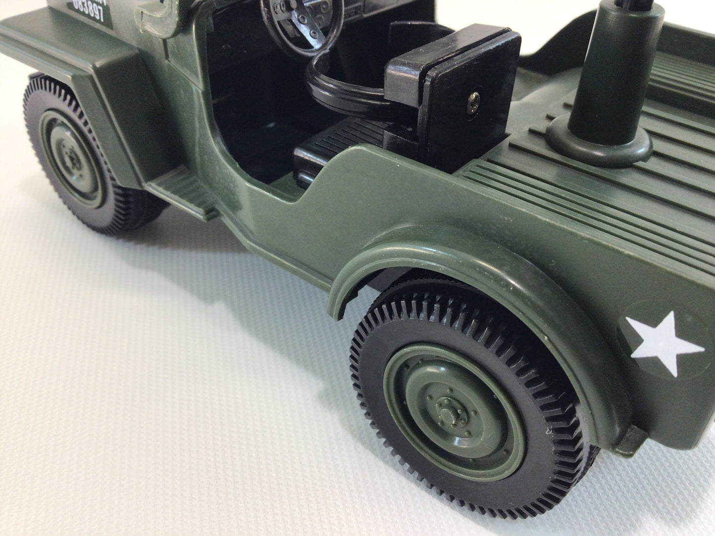 Zima US Army Jeep Vintage Hard Plastic Friction Toy No 897 Made in Hong Kong