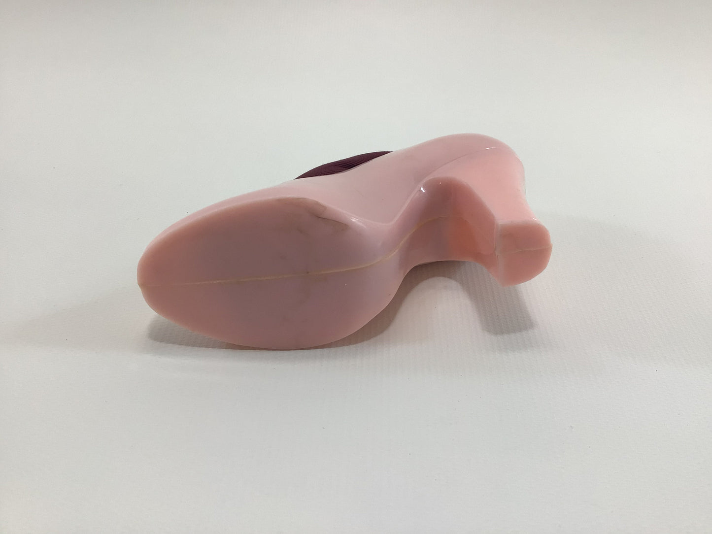 Hard Plastic Pink High Heel Shoe Pincushion Vintage Kitschy Sewing Accessory