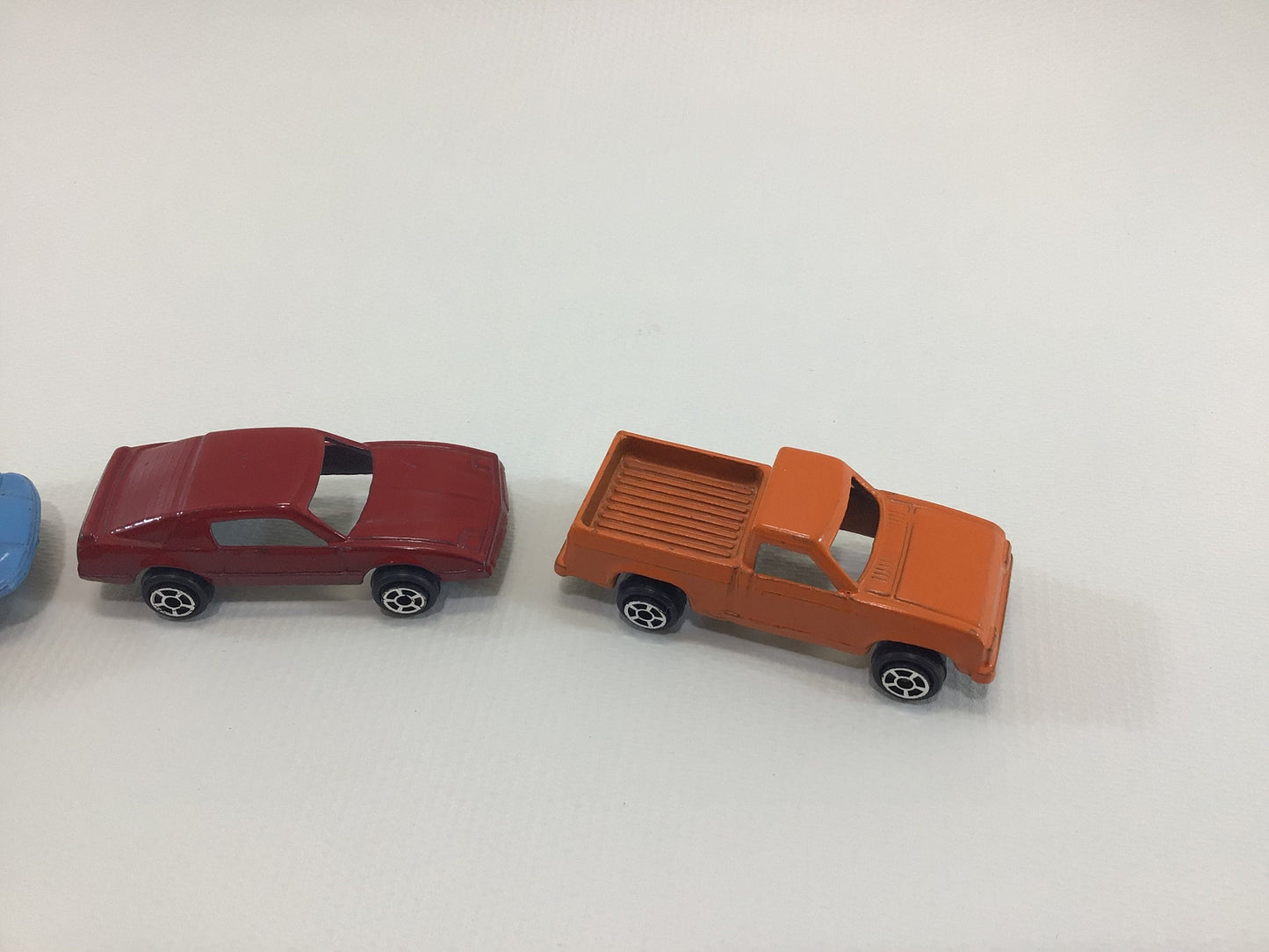 1980s Tootsietoy Diecast Cars Lot of 4 Assorted Vintage Vehicles Orange Pickup Truck Red Corvette