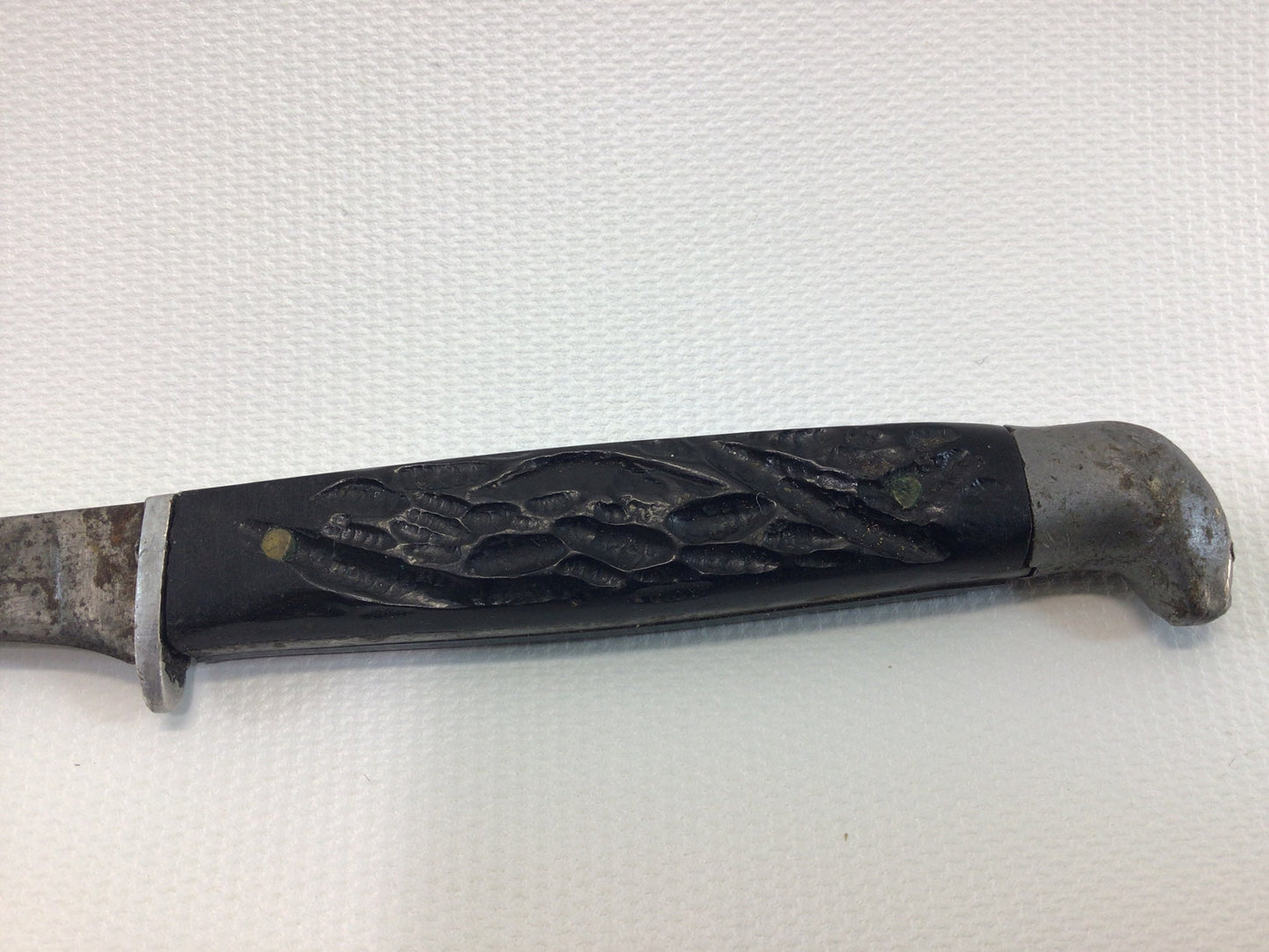 6" Hunting Knife Stag Antler Handle Antique Fixed Blade