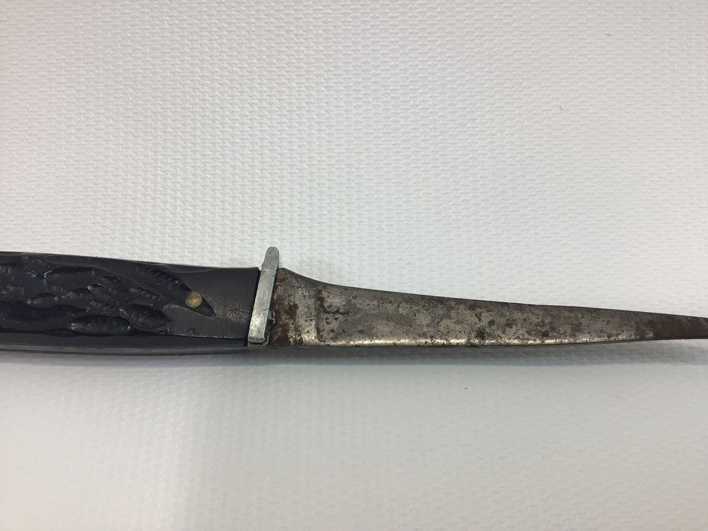 6" Hunting Knife Stag Antler Handle Antique Fixed Blade