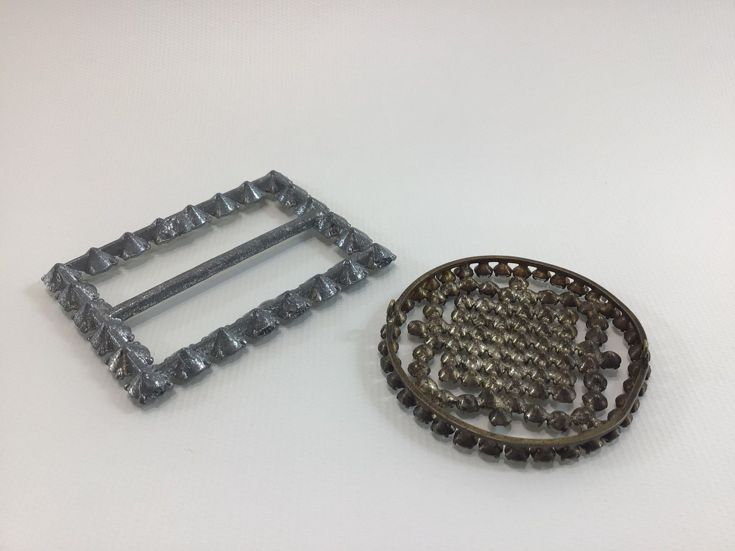 Mid Century Rhinestone Belt Buckles Vintage Fashion Sewing Notions