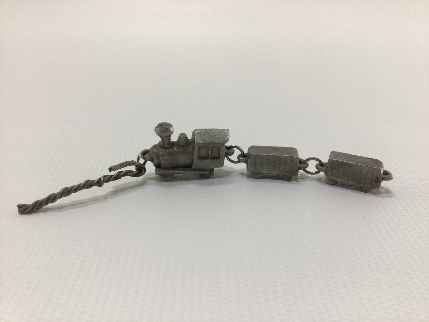 Vintage Locomotive Train Small Lead Pewter Bracelet Charm