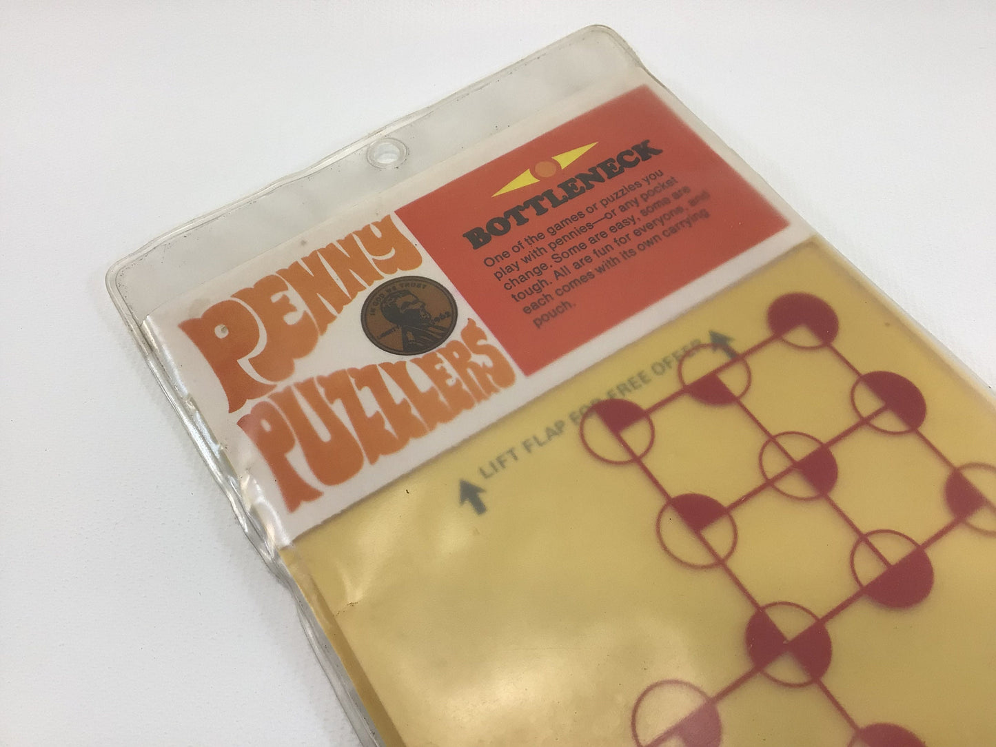 Vintage Puzzle Brain Teaser Toy Game Penny Puzzlers Bottleneck Four Generations 1974 Dime Store Toys