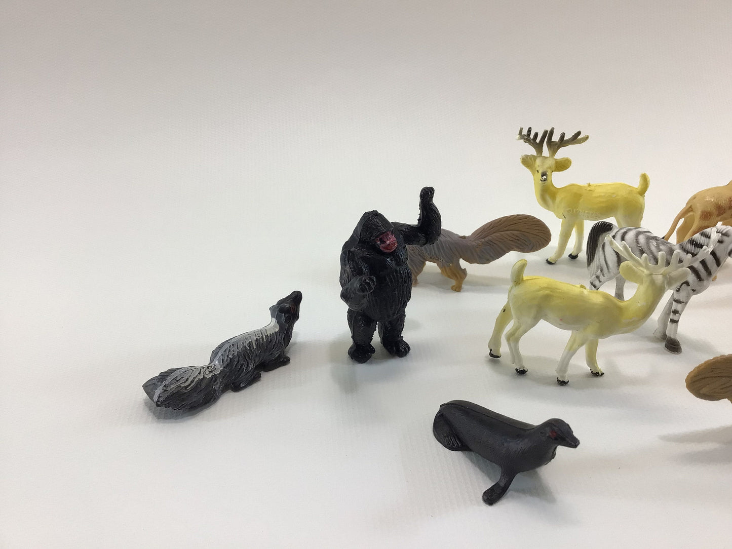 Wild Safari Animals 1970s Plastic Collectible Star Merch Toy Figurines Made in Hong Kong Kitschy Dime Store Toys