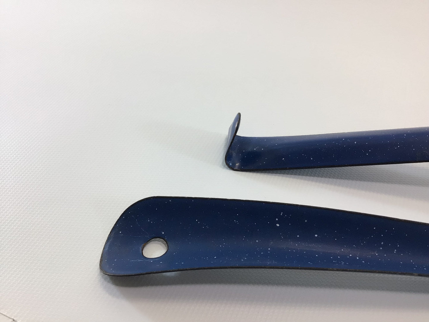 Graniteware Enamelware Ladle and Serving Spoon Blue and White Country Cottage Kitchen Farmhouse Decor