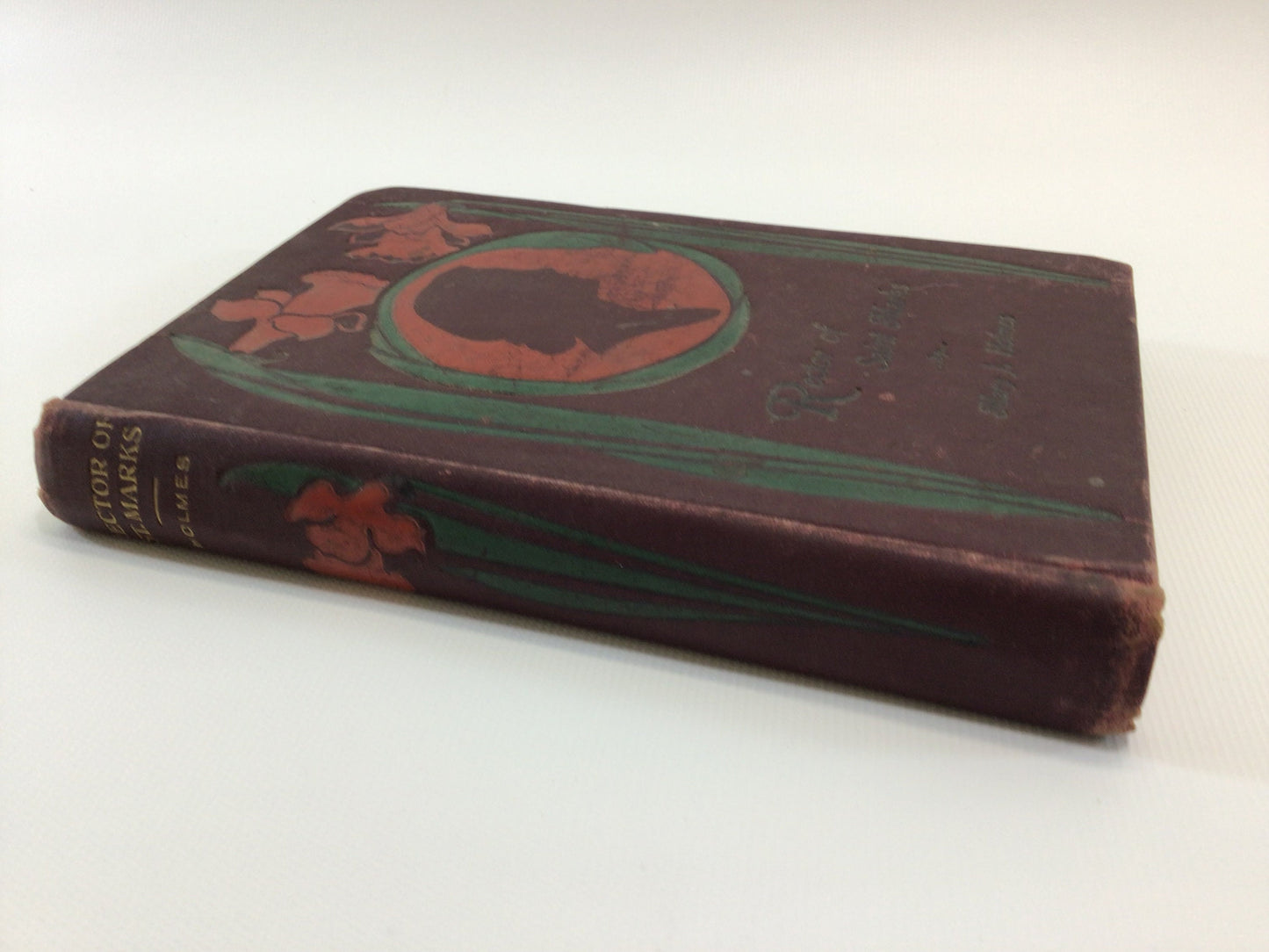 Antique Catholic Novel The Rector of St Mary's by Mary J Holmes Red Hardcover Embossed Hurst Publishers