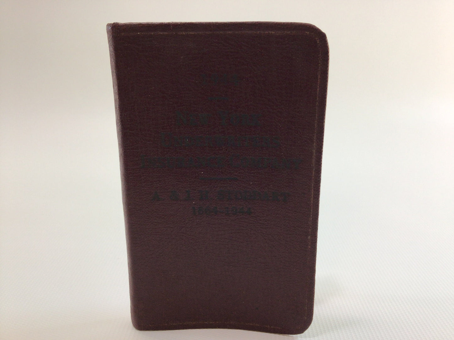 Underwriter's Pocket Calendar Address Book New York Underwriters Insurance Company 1944 Red Embossed Cover