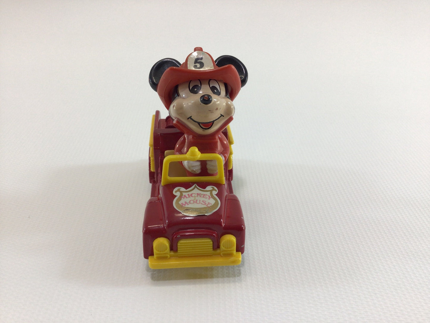TOMY Mickey Mouse Fire Engine Vintage Diecast 1/64 Scale Toy Vehicle Made in Japan