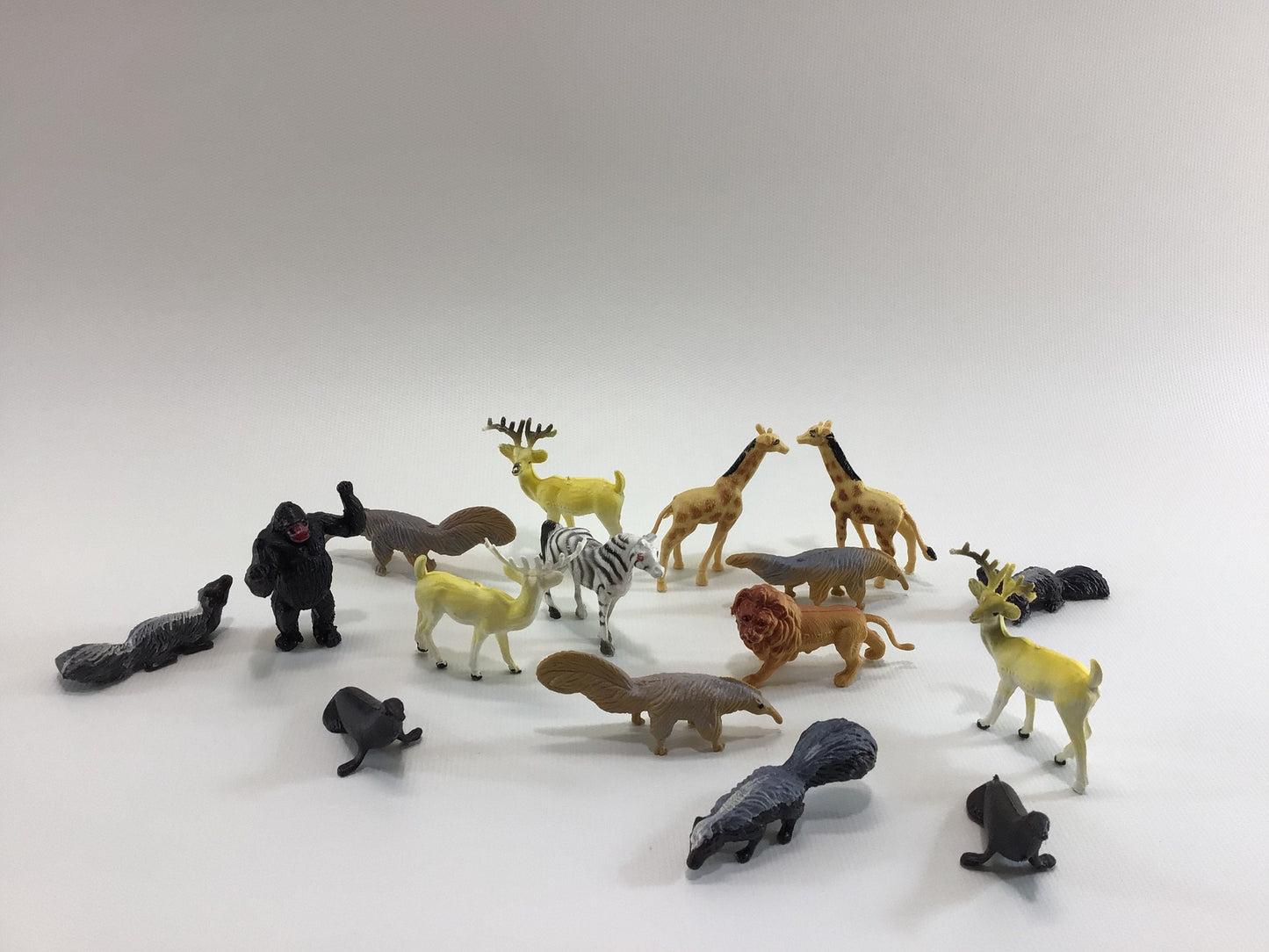 Wild Safari Animals 1970s Plastic Collectible Star Merch Toy Figurines Made in Hong Kong Kitschy Dime Store Toys