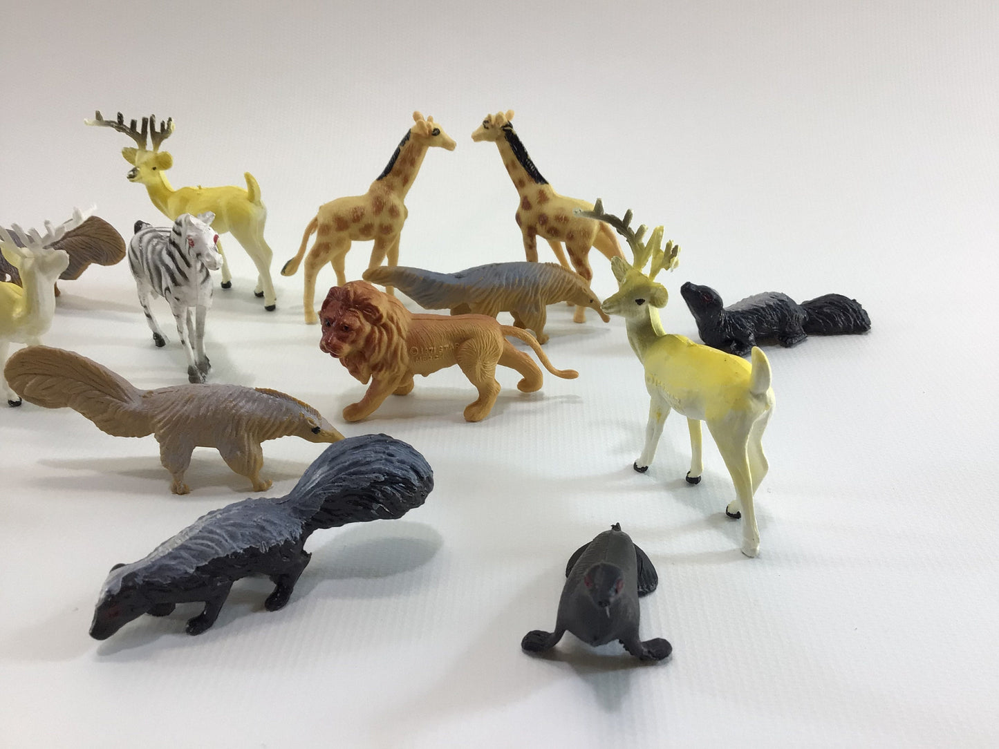 Wild Safari Animals 1970s Plastic Collectible Star Merch Toy Figurines Made in Hong Kong Kitschy Dime Store Toys