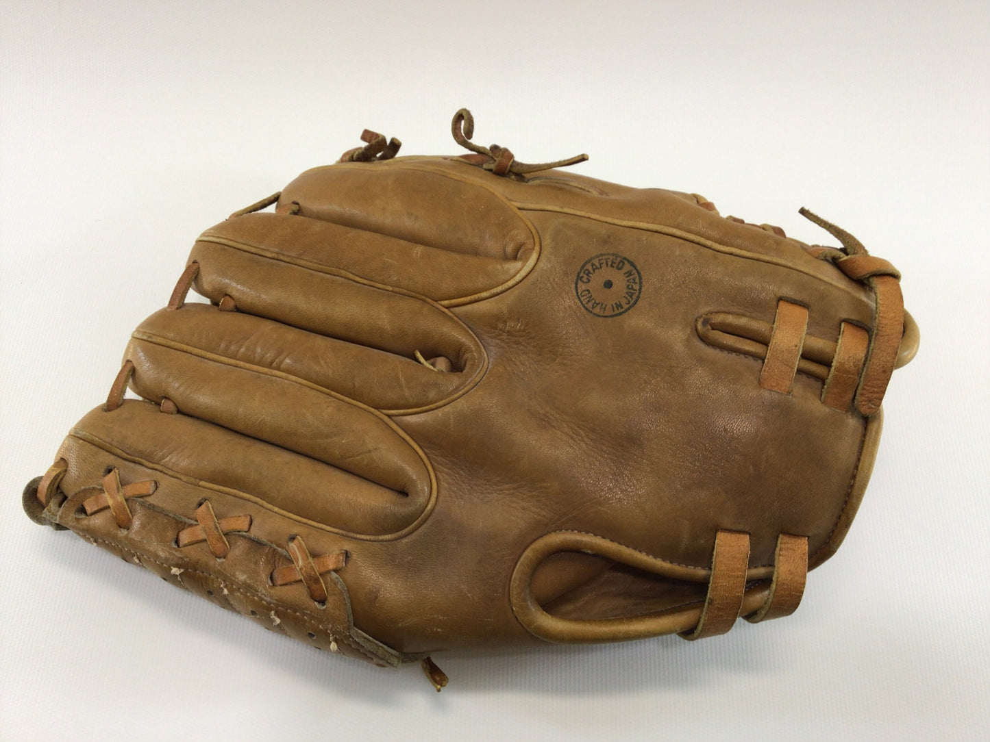Sears Roebuck Ted Williams Model 400 12" Leather Baseball Glove 16199 Hinged Pad Made in Japan Left Hander