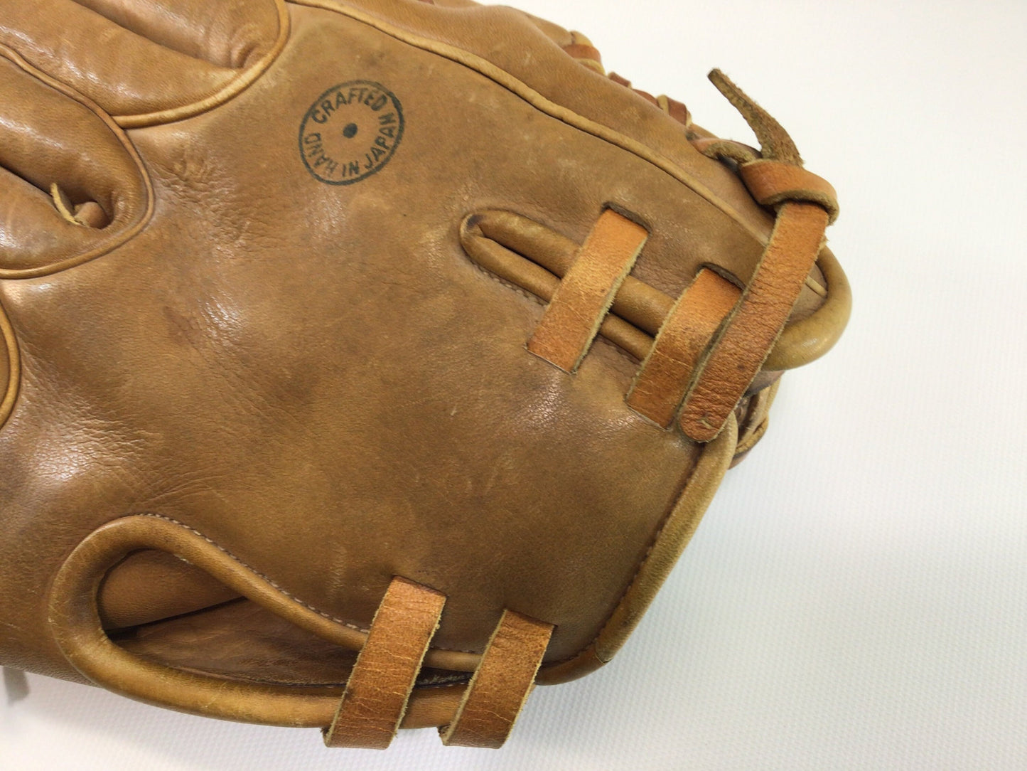 Sears Roebuck Ted Williams Model 400 12" Leather Baseball Glove 16199 Hinged Pad Made in Japan Left Hander