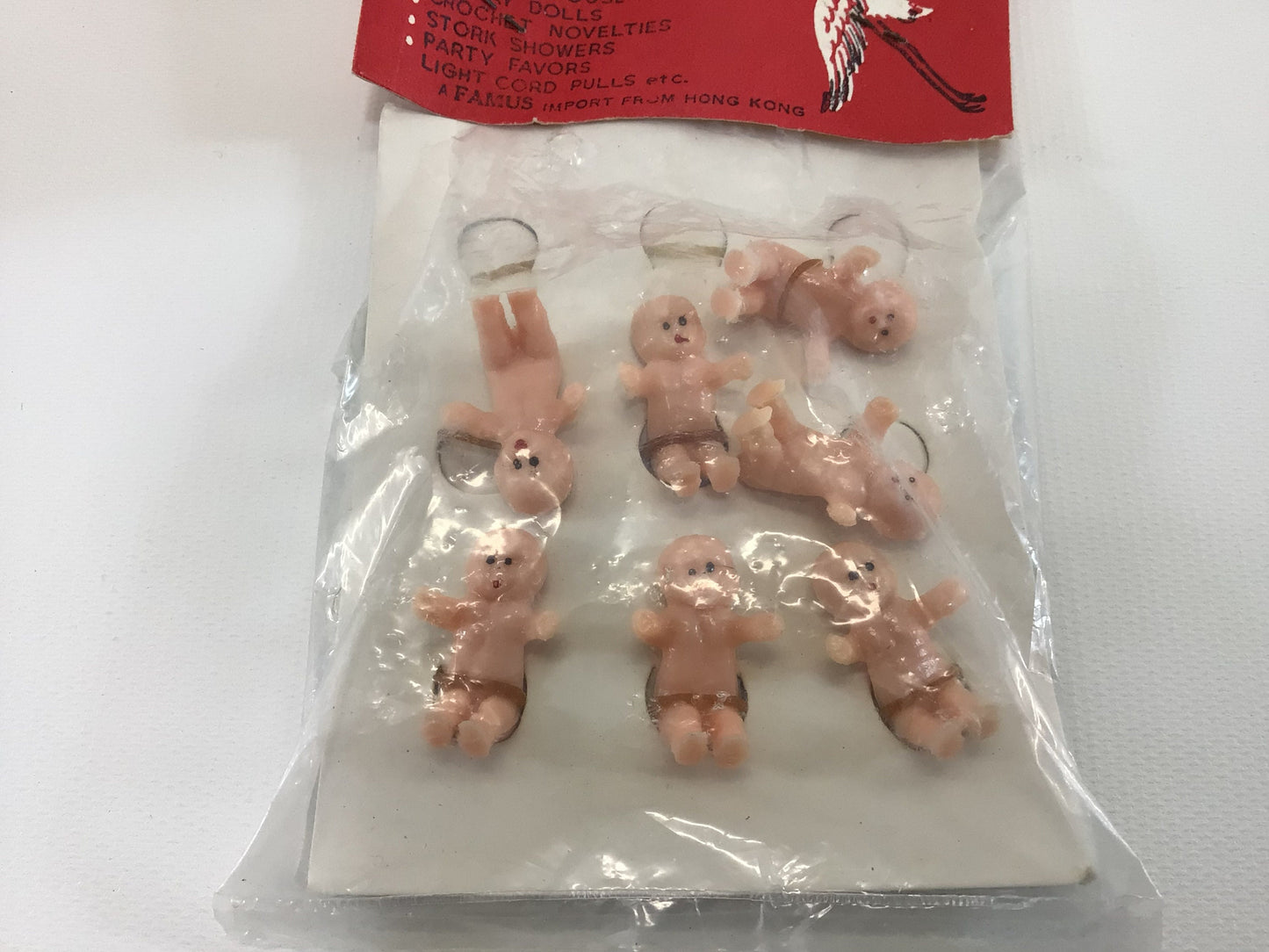 Miniature Baby Bottles and Babies Vintage Plastic Kitschy Party Favor / Cake Topper / Doll Toys