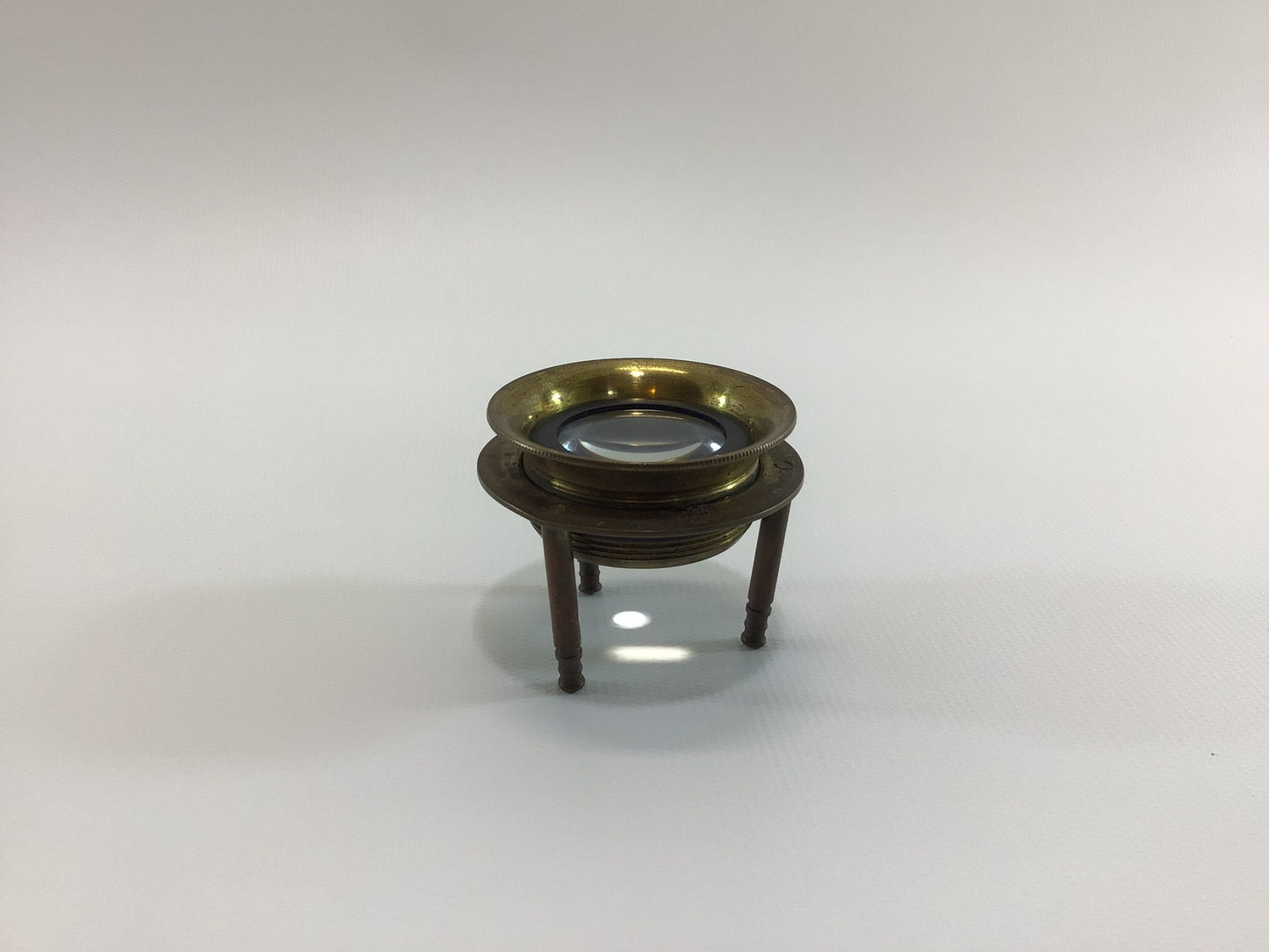 Antique Brass Map Magnifier / Jeweler Loupe Made in France