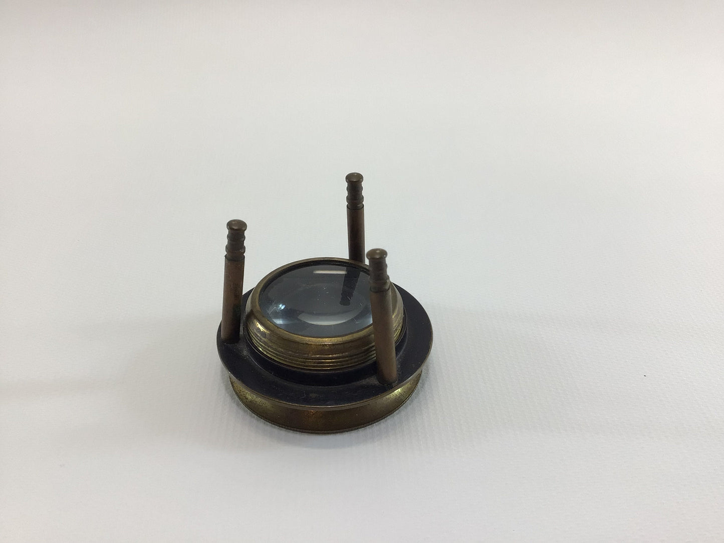 Antique Brass Map Magnifier / Jeweler Loupe Made in France