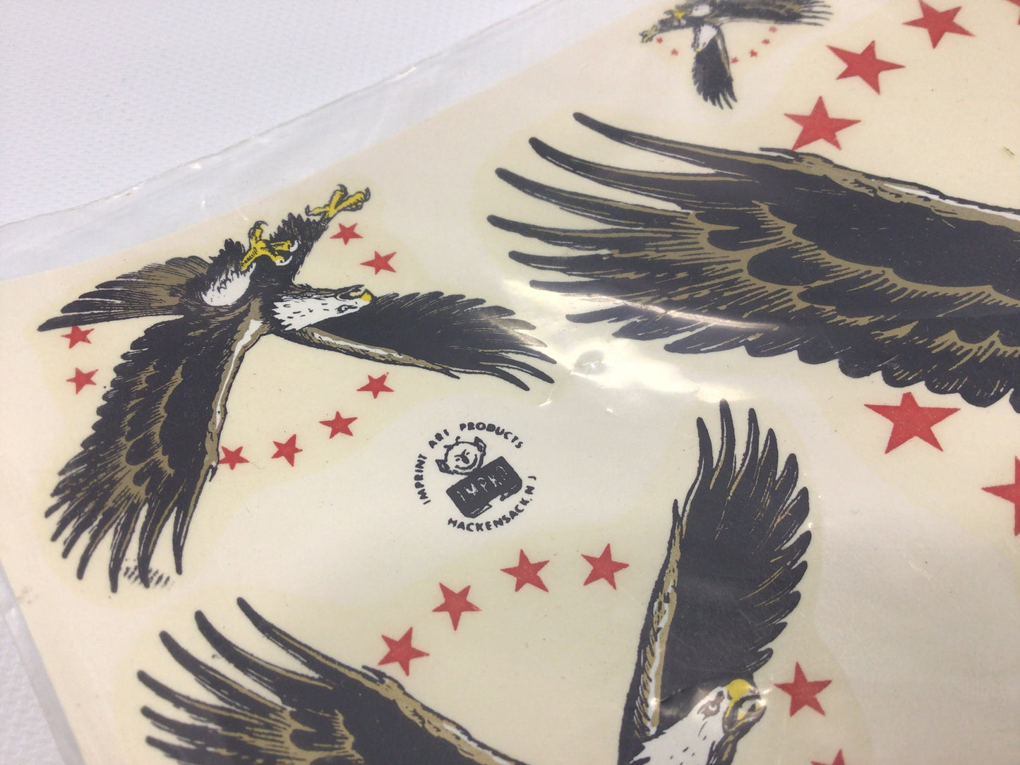 Impco Trimmit American Bald Eagle Decals 2 Flex Cote Sheets Vintage Dime Store Kitsch Toy
