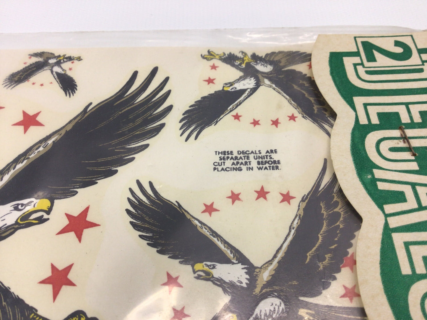 Impco Trimmit American Bald Eagle Decals 2 Flex Cote Sheets Vintage Dime Store Kitsch Toy
