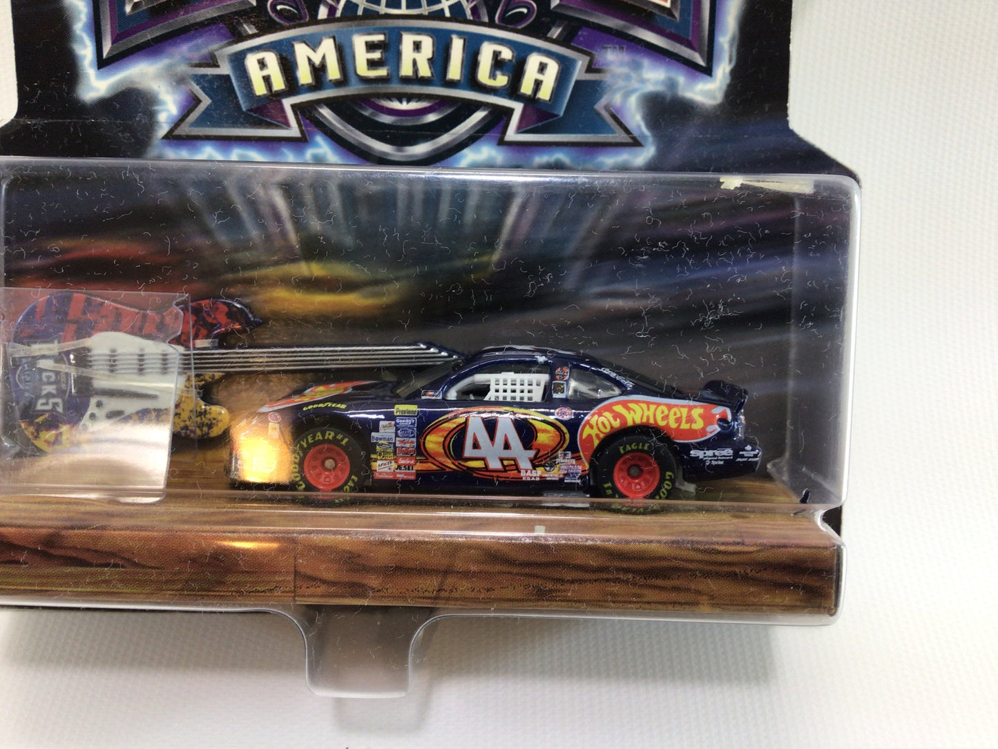 Hot Wheels Racing NASCAR Rocks America Kyle Petty Vintage Diecast 1:64 Scale Toy Race Car and Guitar