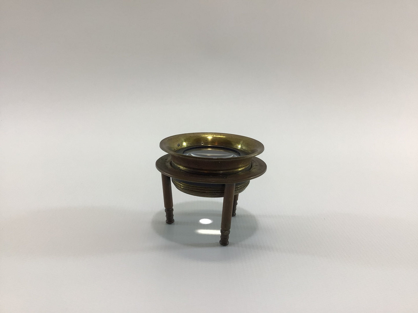 Antique Brass Map Magnifier / Jeweler Loupe Made in France