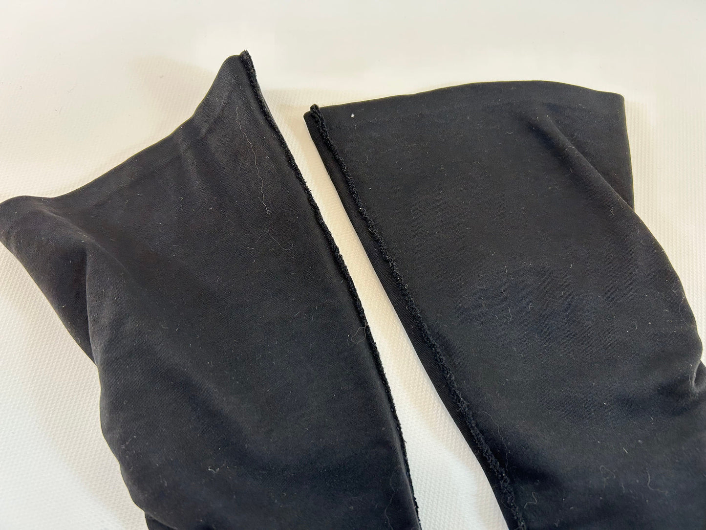 Beaded Rouching Black Mid Length Formal Opera Gloves Shalimar Cotton Blend size 7 1/2
