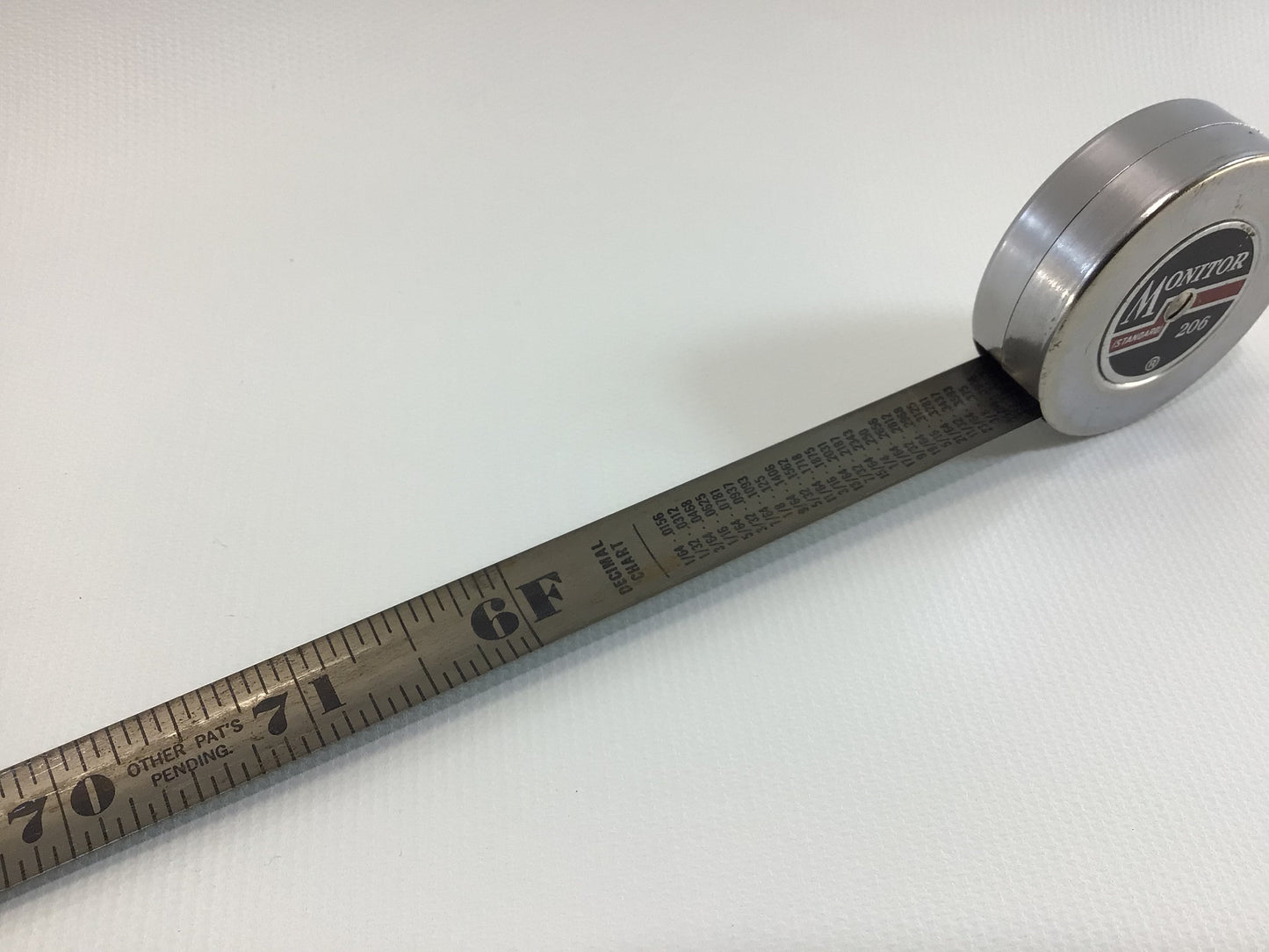 Master Monitor 206 Standard 6 ft Steel Tape Measure Vintage Quality Made Hand Tool
