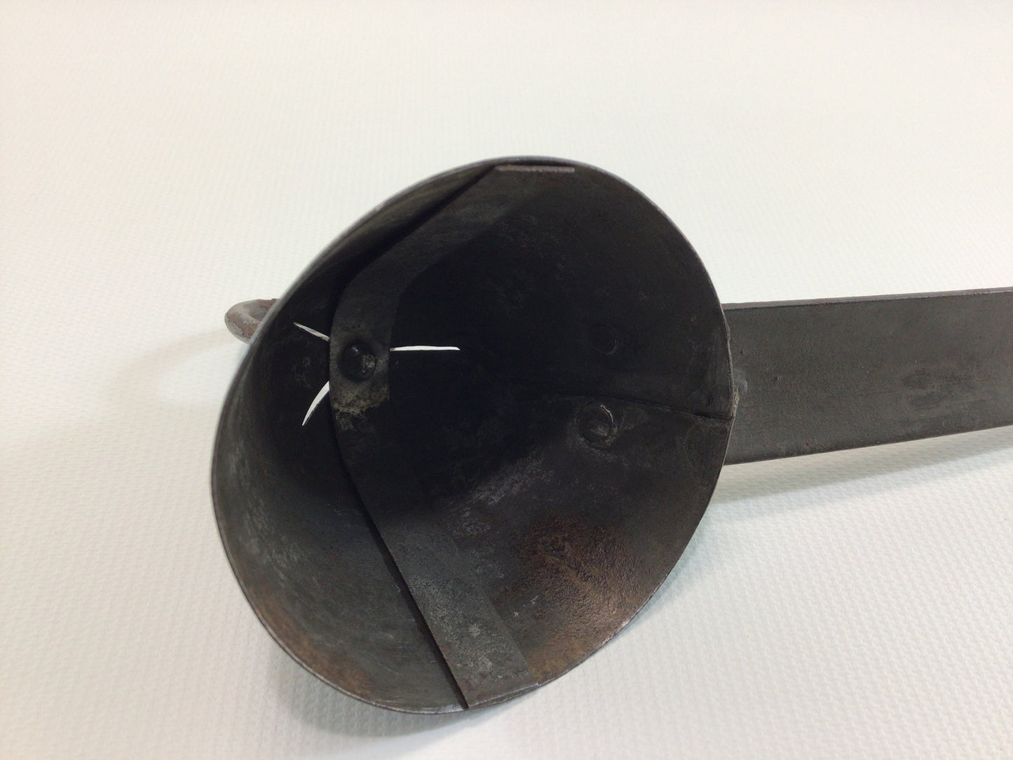 No 16 Galvanized Tin Ice Cream Scoop Conical Turn Key Model Antique Country Kitchen Farmhouse Decor