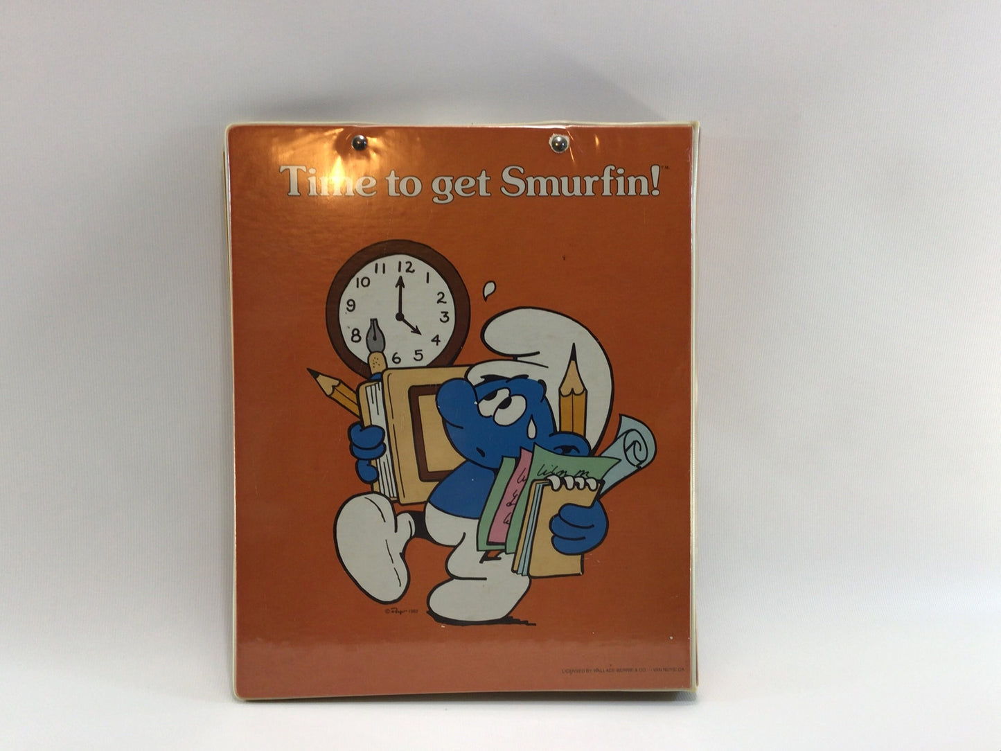 Peyo Time to Get Smurfin' Vintage Mead System 3 Ring Binder Notebook