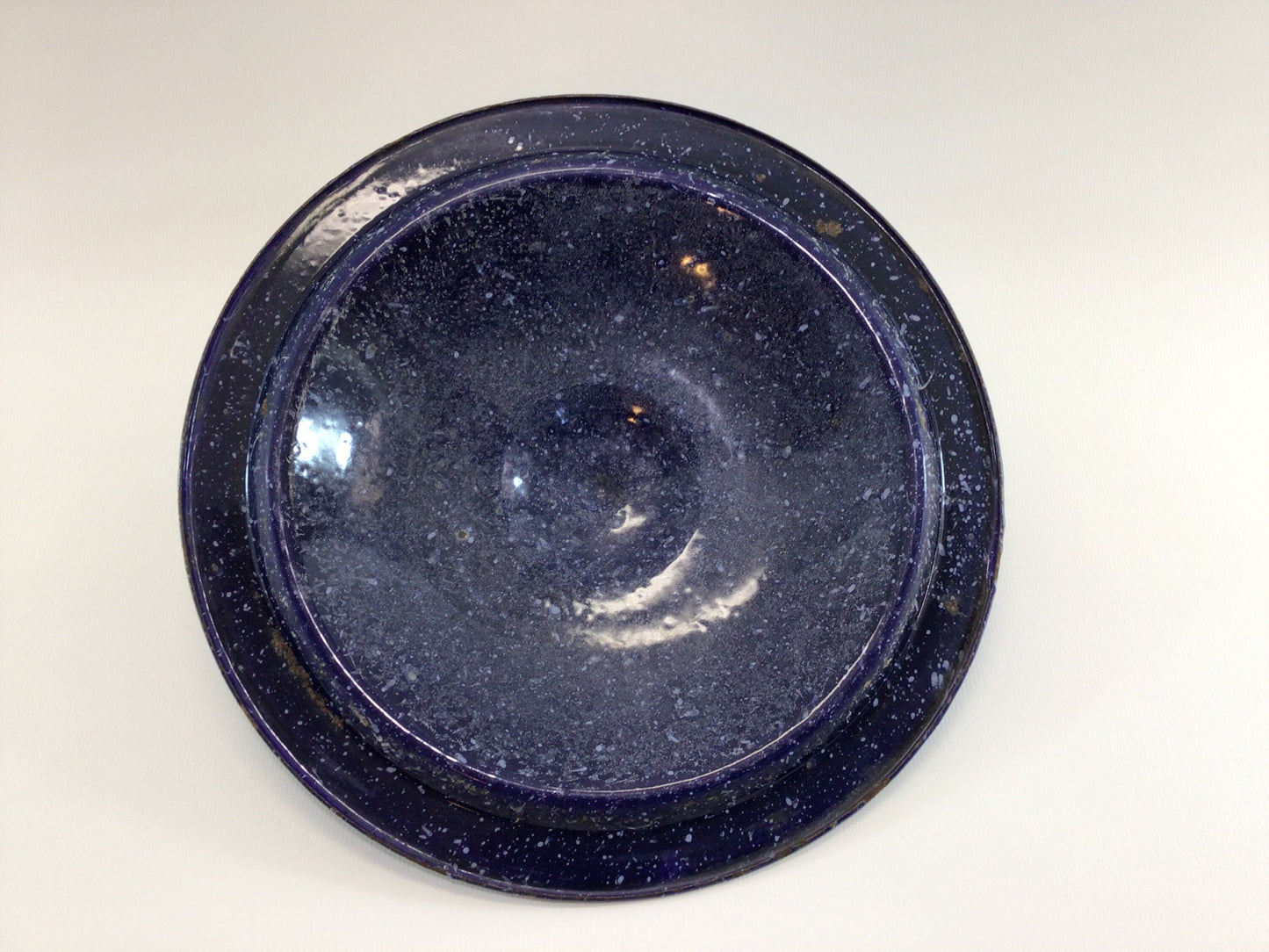 Graniteware Enamelware 6" Skillet / Pot Lid Blue and White Country Kitchen Farmhouse Decor Replacement Part