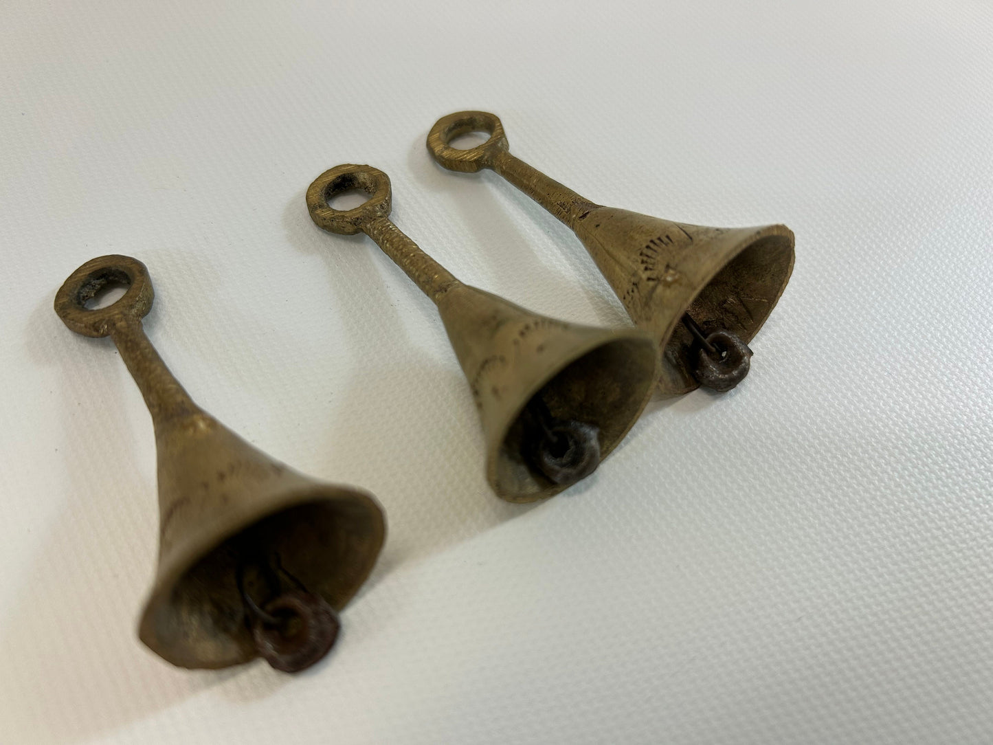 Small Brass Bells Set Witch Bells With Long Stem Protection Magic DIY Make Your Own or Gifts for Friends and Family