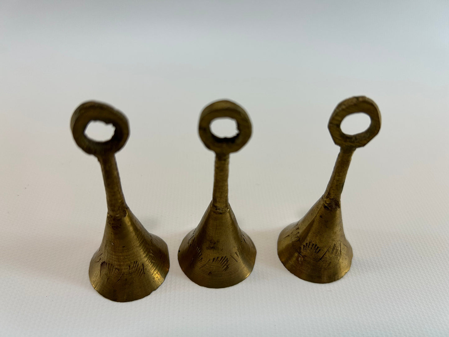 Small Brass Bells Set Witch Bells With Long Stem Protection Magic DIY Make Your Own or Gifts for Friends and Family