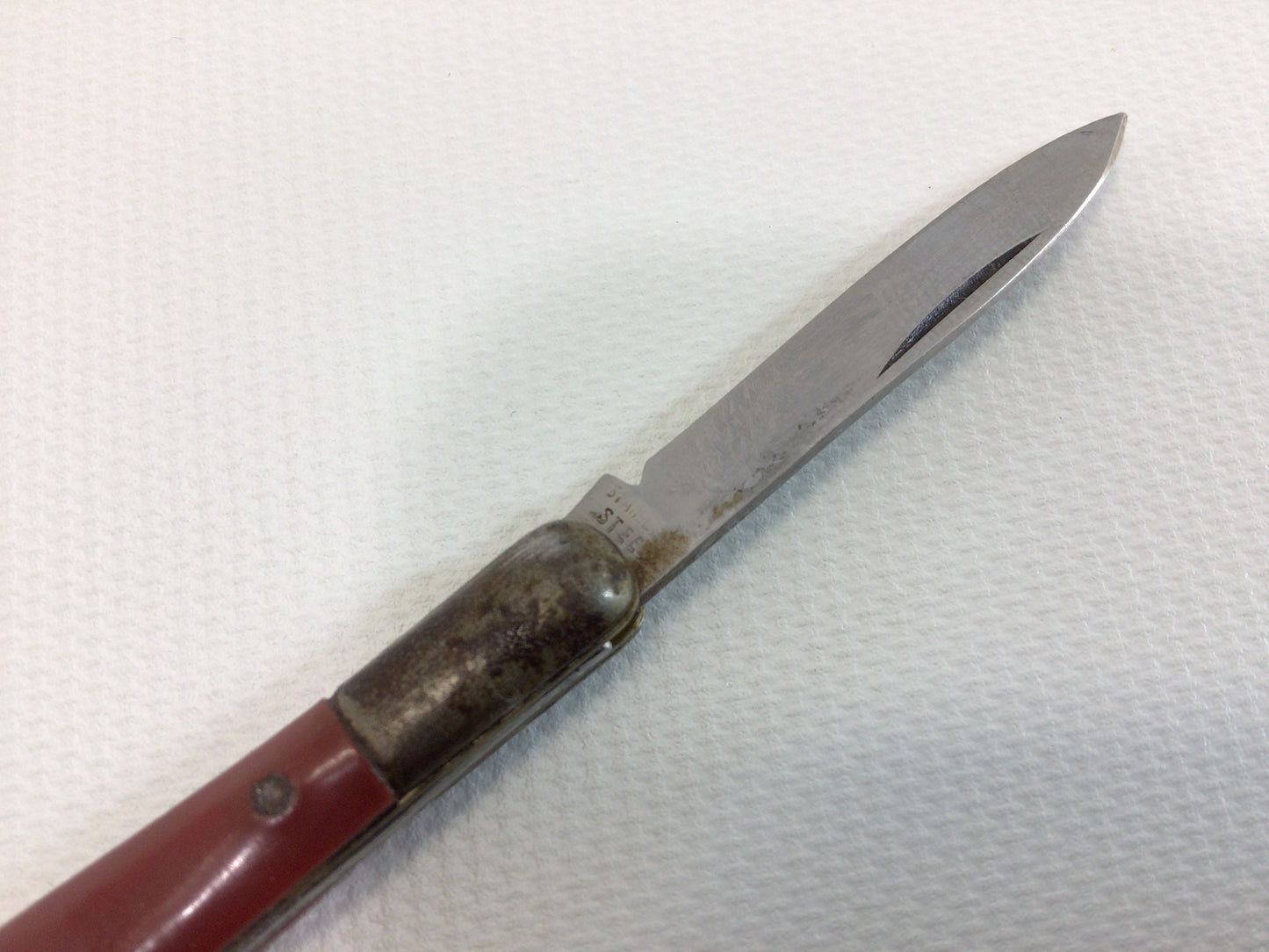 Pen Jackknife Red Vintage TIC Japan Stainless Steel Pocket Knife